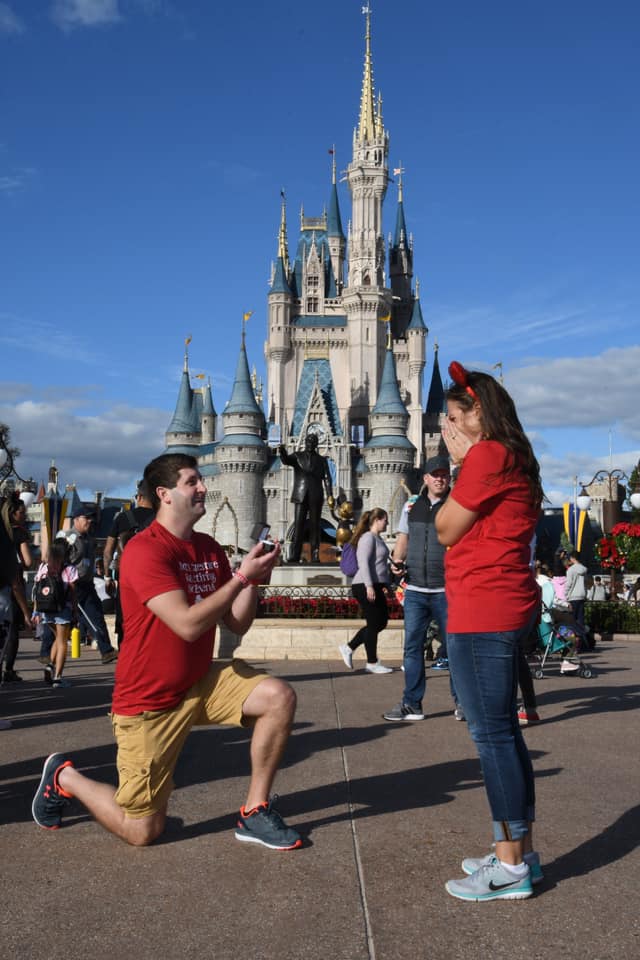 A Disneyworld proposal that leads to a fairytale wedding. 