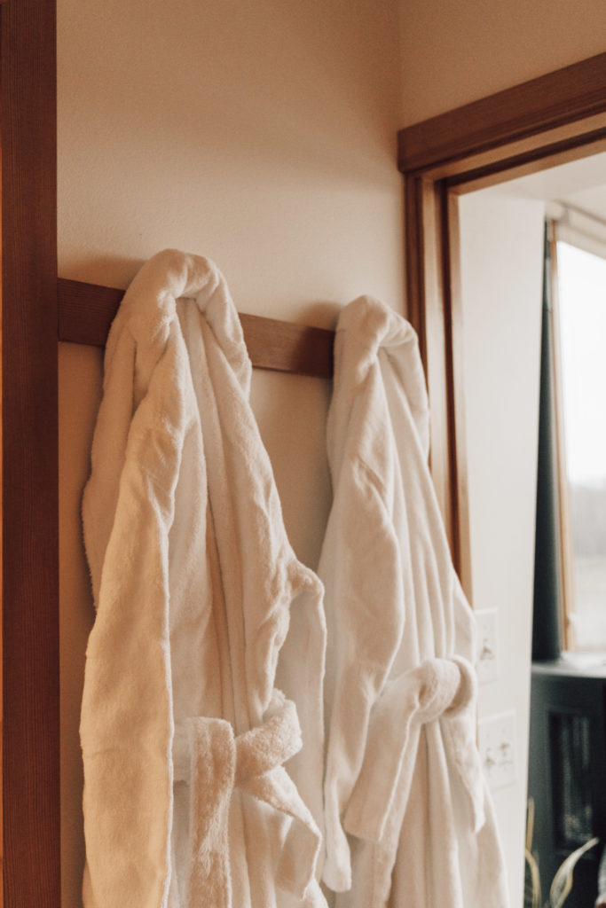 The perfect couples getaway in Wisconsin with plush robes.