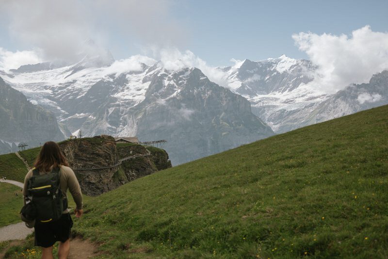Hiking to Grindelwald, First in Switzerland.